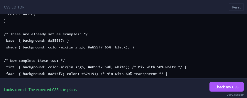 example editor view