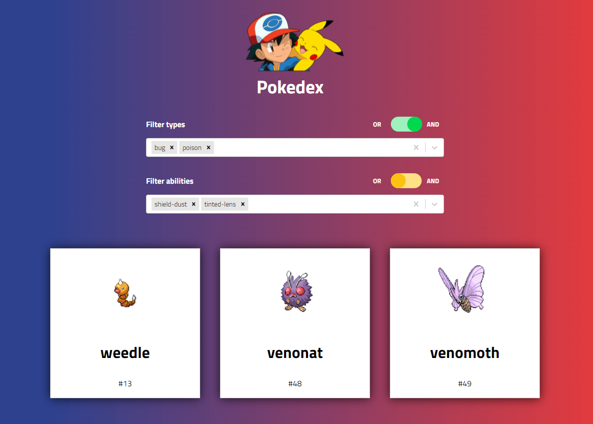 pokedex filtered