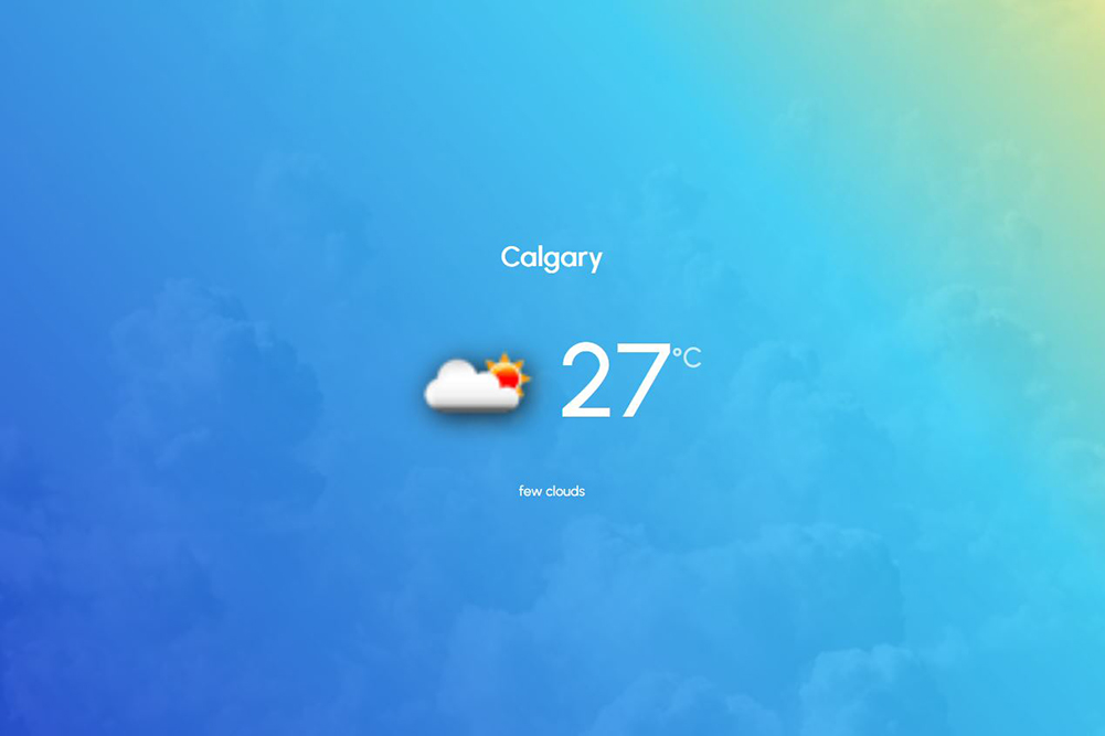 weather app screenshot